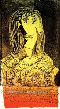  38 - Buste de la femme à la chaise IX 1938 cubiste Pablo Picasso